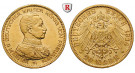 Deutsches Kaiserreich, Preussen, Wilhelm II., 20 Mark 1914, Kaiser in Uniform, A, vz/vz-st, J. 253