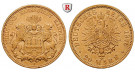 Deutsches Kaiserreich, Hamburg, 20 Mark 1876, J, ss-vz, J. 210