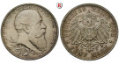 Deutsches Kaiserreich, Baden, Friedrich I., 5 Mark 1902, Regierungsjubiläum, G, ss-vz/vz, J. 31