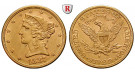 USA, 5 Dollars 1887, 7,52 g fein, ss-vz/vz