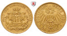 Deutsches Kaiserreich, Hamburg, 20 Mark 1894, J, vz, J. 212