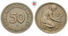 Bundesrepublik Deutschland, 50 Pfennig 1950, Bank Deutscher Länder, G, ss+, J. 379
