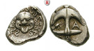 Thrakien-Donaugebiet, Apollonia Pontika, Drachme 5.-4.Jh. v.Chr., ss-vz