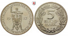 Weimarer Republik, 5 Reichsmark 1925, Rheinlande, A, PP, J. 322