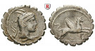 Römische Republik, L. Papius, Denar, serratus 79 v.Chr., ss+