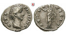 Römische Kaiserzeit, Faustina I., Frau des Antoninus Pius, Denar nach 141, ss+