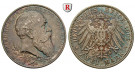 Deutsches Kaiserreich, Baden, Friedrich I., 2 Mark 1902, Regierungsjubiläum, G, vz, J. 30