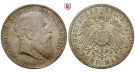 Deutsches Kaiserreich, Baden, Friedrich I., 5 Mark 1907, Auf den Tod, G, vz-st, J. 37