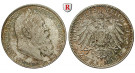 Deutsches Kaiserreich, Bayern, Luitpold, Prinzregent, 2 Mark 1911, 90. Geburtstag, D, vz-st, J. 48