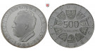Österreich, 2. Republik, 500 Schilling 1980-1982, 15,33 g fein, vz