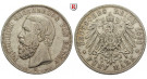 Deutsches Kaiserreich, Baden, Friedrich I., 5 Mark 1891, G, ss, J. 29F