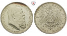 Deutsches Kaiserreich, Bayern, Luitpold, Prinzregent, 3 Mark 1911, 90. Geburtstag, D, ss-vz/vz+, J. 49