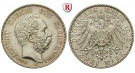 Deutsches Kaiserreich, Sachsen, Albert, 2 Mark 1902, Auf seinen Tod, E, vz+, J. 127