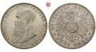 Deutsches Kaiserreich, Sachsen-Meiningen, Georg II., 5 Mark 1908, kurzer Bart, D, ss+/vz, J. 153b