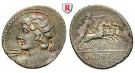 Römische Republik, C. Licinius Macer, Denar, ss+/f.ss