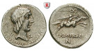 Römische Republik, L. Piso Frugi, Denar 90 v.Chr., ss
