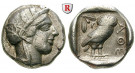 Attika, Athen, Tetradrachme 2. Hälfte 5.Jh. v.Chr., ss+