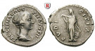Römische Kaiserzeit, Faustina II., Frau des Marcus Aurelius, Denar 147-176, ss-vz/ss