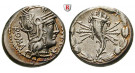 Römische Republik, Q. Fabius Maximus, Denar 127 v.Chr., ss-vz