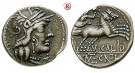 Römische Republik, M. Calidius, Metellus Nepos, Cn. Fulvius, Denar 117-116 v.Chr., ss+