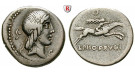 Römische Republik, L. Piso Frugi, Denar 90 v.Chr., ss