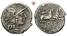 Römische Republik, C. Renius, Denar 138 v.Chr., ss+