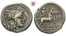 Römische Republik, C. Curatius Trigeminus Pater, Denar 142 v.Chr., ss