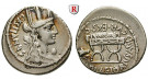 Römische Republik, M. Plaetorius Cestianus, Denar 57 v.Chr., ss+