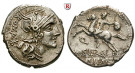 Römische Republik, M. Sergius Silus, Denar 116-115 v.Chr., ss+