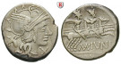Römische Republik, M. Junius Silanus, Denar 145 v.Chr., ss