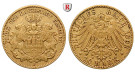 Deutsches Kaiserreich, Hamburg, 10 Mark 1893, J, f.vz, J. 211