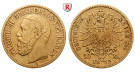 Deutsches Kaiserreich, Württemberg, Karl, 10 Mark 1872, F, ss, J. 289