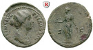 Römische Kaiserzeit, Faustina II., Frau des Marcus Aurelius, As 152-153, ss+