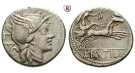 Römische Republik, L. Rutilius Flaccus, Denar 77 v.Chr., ss