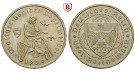 Weimarer Republik, 3 Reichsmark 1930, Vogelweide, J, vz+, J. 344