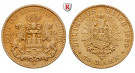 Deutsches Kaiserreich, Hamburg, 10 Mark 1880, J, ss+, J. 209