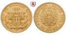 Deutsches Kaiserreich, Hamburg, 20 Mark 1878, J, ss+, J. 210