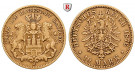 Deutsches Kaiserreich, Hamburg, 10 Mark 1876, J, ss, J. 209