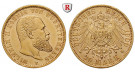 Deutsches Kaiserreich, Württemberg, Wilhelm II., 20 Mark 1900, F, vz, J. 296