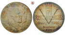 Norwegen, Olav V., 25 Kroner 1970, 25,38 g fein, vz-st