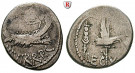 Römische Republik, Marcus Antonius, Denar 32-31 v.Chr., ss