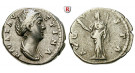 Römische Kaiserzeit, Faustina I., Frau des Antoninus Pius, Denar nach 141, ss+
