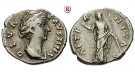 Römische Kaiserzeit, Faustina I., Frau des Antoninus Pius, Denar nach 141, ss+