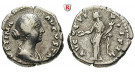 Römische Kaiserzeit, Faustina II., Frau des Marcus Aurelius, Denar 145-161, ss