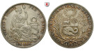 Peru, Republik, Sol 1892, 22,5 g fein, vz
