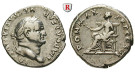 Römische Kaiserzeit, Vespasianus, Denar 75, ss+