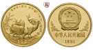 China, Volksrepublik, 100 Yuan 1991, 31,07 g fein, PP