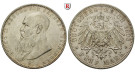 Deutsches Kaiserreich, Sachsen-Meiningen, Georg II., 5 Mark 1908, Kurzer Bart, D, ss-vz, J. 153b