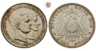 Deutsches Kaiserreich, Braunschweig, Ernst August, 3 Mark 1915, Mit Lüneburg, A, vz/st, J. 57