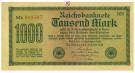 Inflation 1919-1924, 1000 Mark 15.09.1922, I-, Rb. 75i